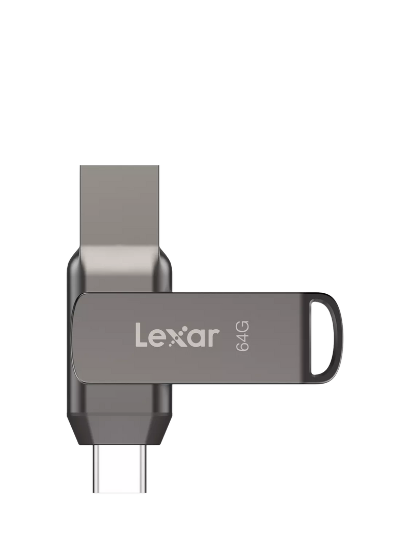 Lexar JumpDrive D400 64GB USB flash drive, imported from the UK