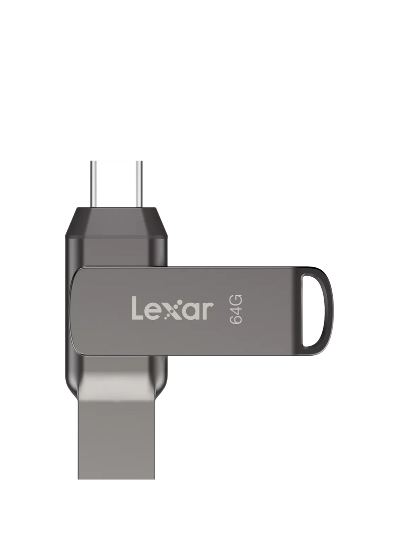 Lexar JumpDrive D400 64GB USB flash drive, imported from the UK
