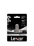 Lexar JumpDrive D400 64GB USB flash drive, imported from the UK