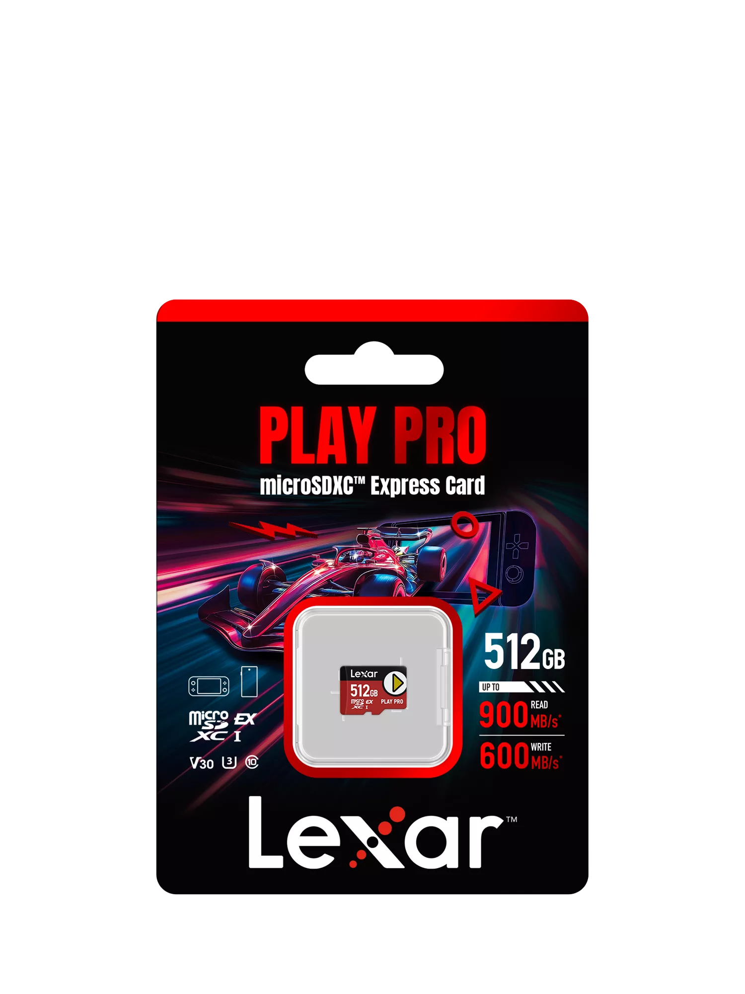 Lexar PLAY PRO microSDXC 512GB memory card, UK version