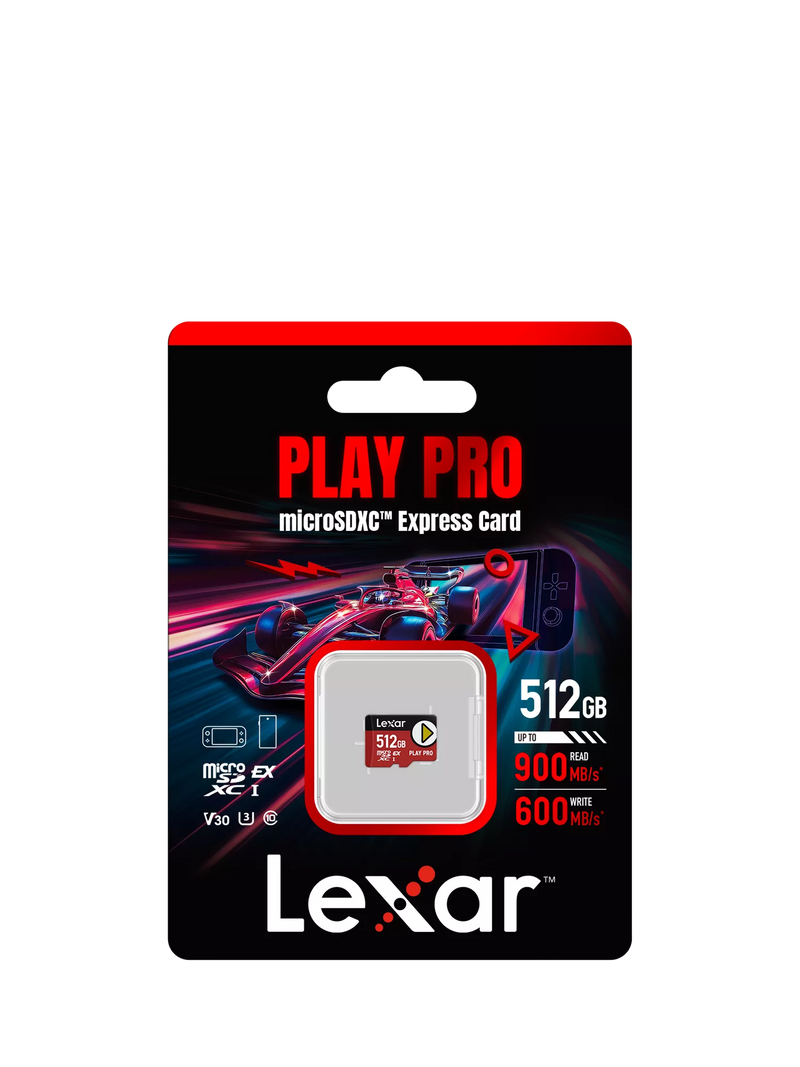 Lexar PLAY PRO microSDXC 512GB memory card, UK version
