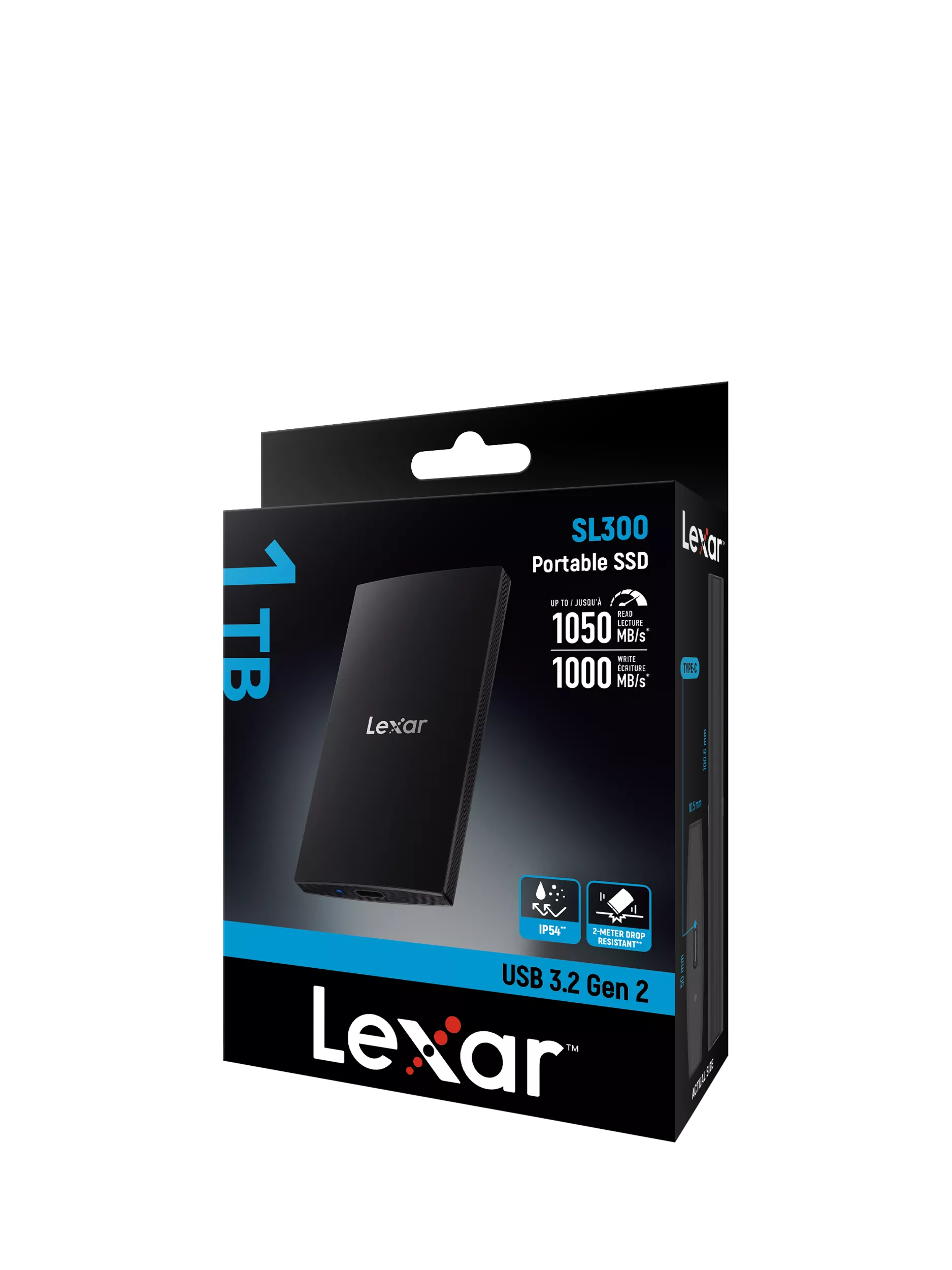 Lexar SL300 1TB portable SSD black - British product
