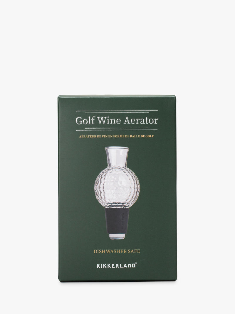 Kikkerland golf wine aerator glass ball with stopper - British product