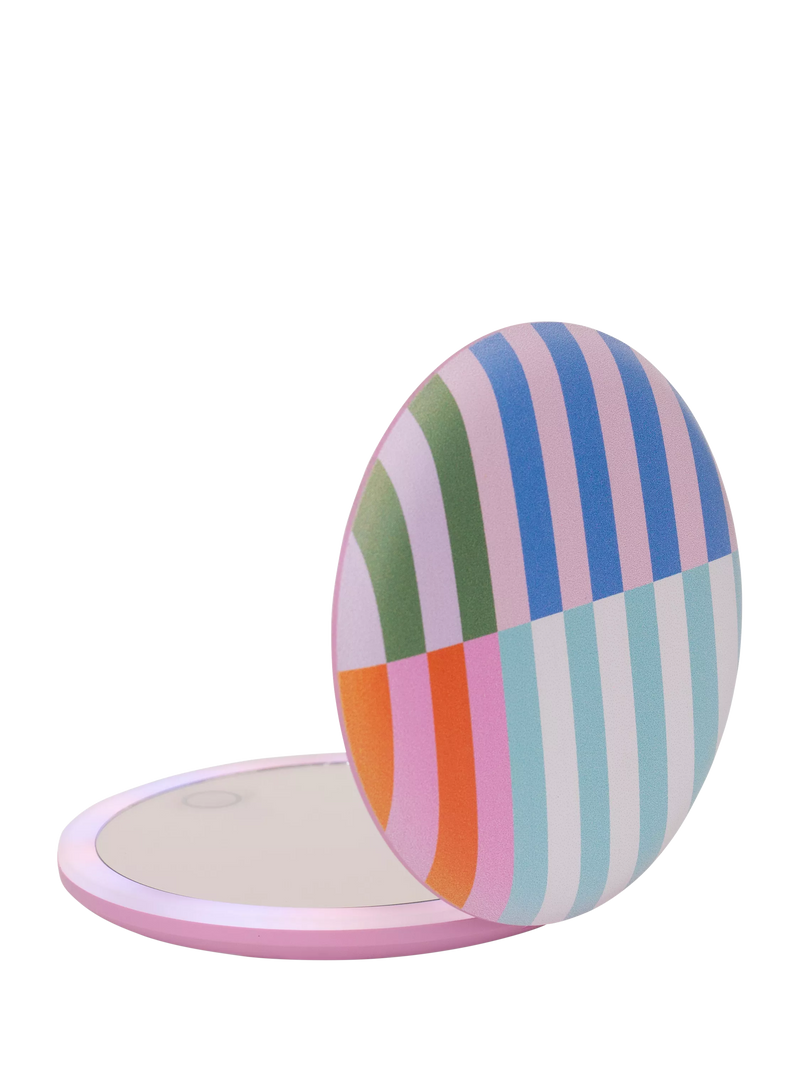 Kikkerland LED pocket mirror with adjustable lighting, imported from the UK