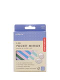 Kikkerland LED pocket mirror with adjustable lighting, imported from the UK