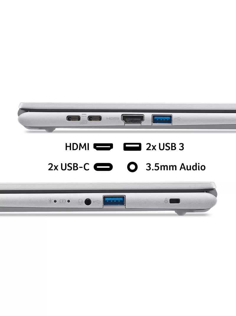Acer Aspire Go 15 laptop with Intel Core 7, silver, 15.6-inch Full HD (British brand)