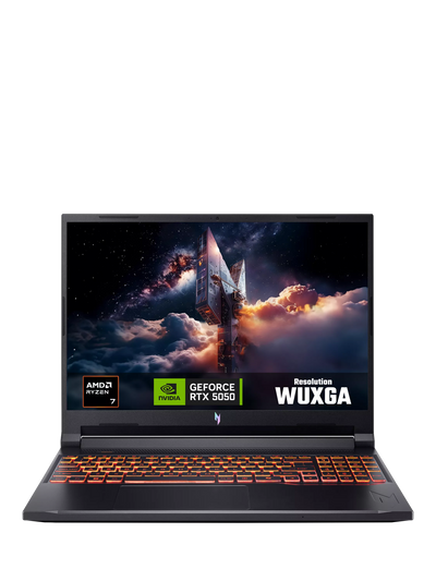 John Lewis Acer Nitro V16 AI Gaming Laptop, AMD Ryzen 7, 16GB RAM, 512GB SSD, RTX 5050, 16 WUXGA, Black- Buy online at McGrocer