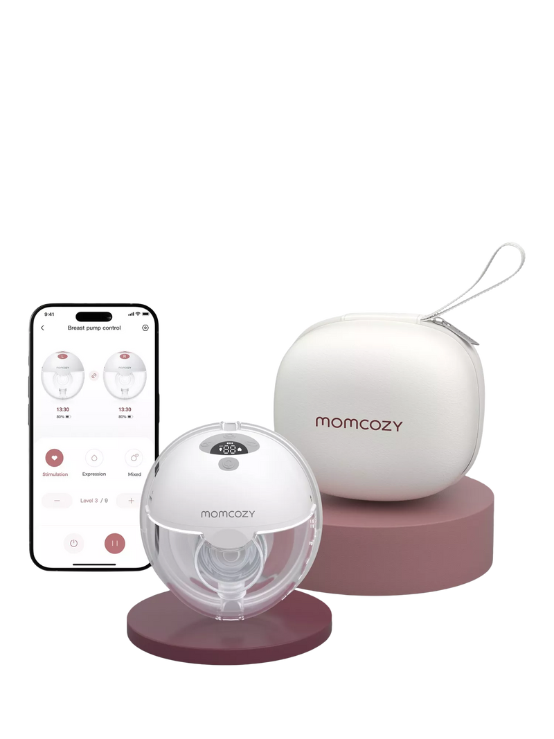 Momcozy M5 Smart wearable single electric breast pump, grey, imported from the UK