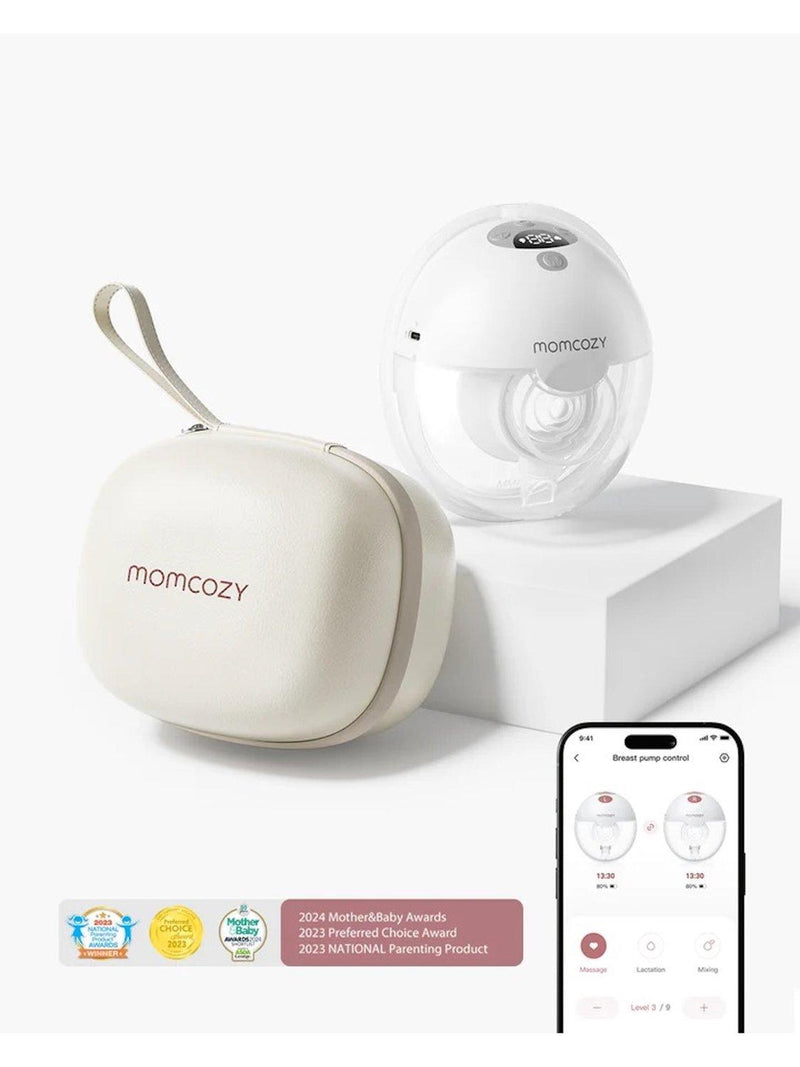 Momcozy M5 Smart wearable single electric breast pump, grey, imported from the UK