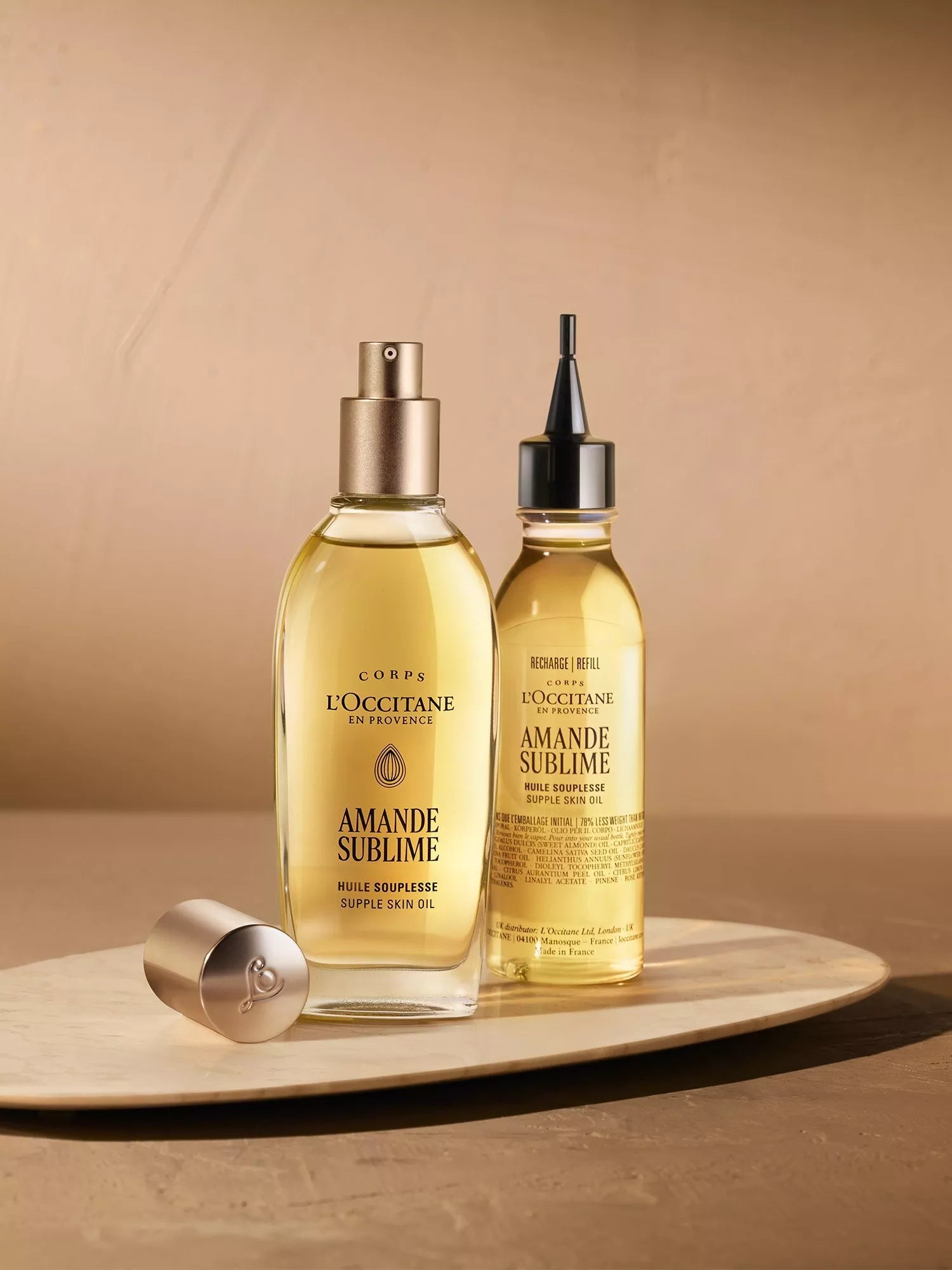 L'OCCITANE almond supple skin oil refill 100ml (British brand)