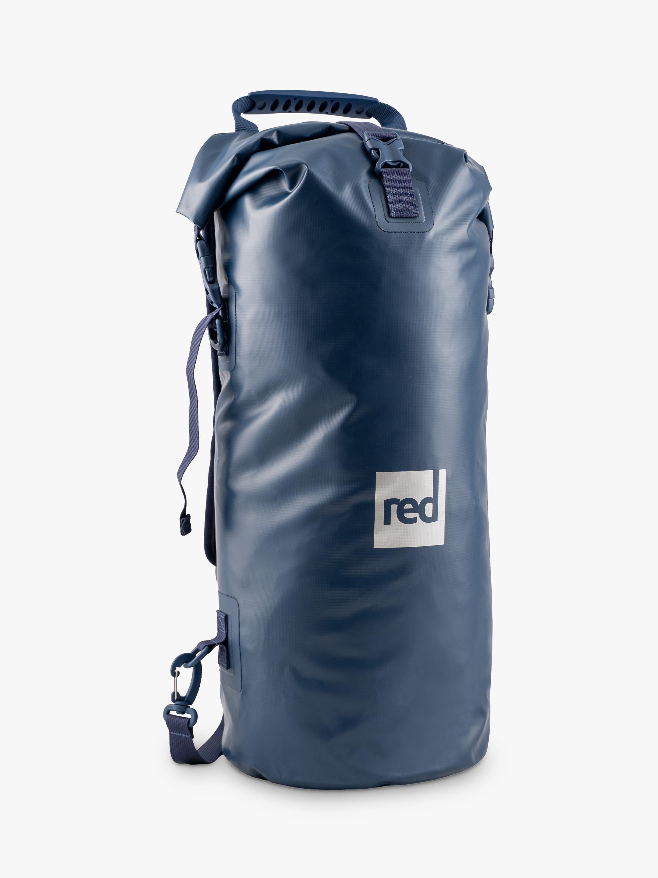 Red 30L waterproof roll top dry bag, British product