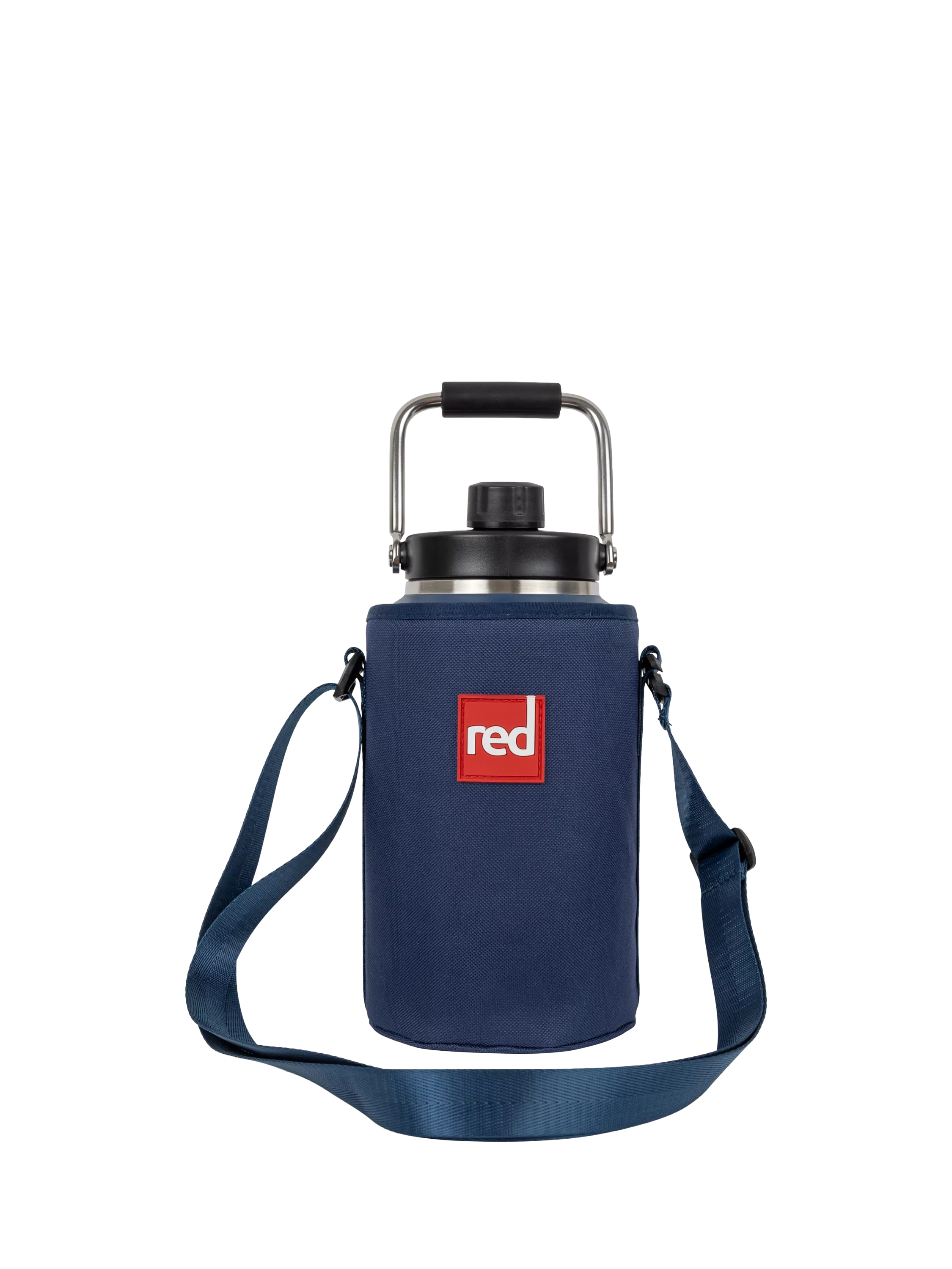 Red 2L insulated canteen bottle in blue, UK version