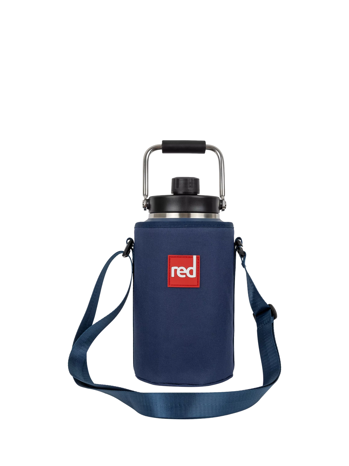 Red 2L insulated canteen bottle in blue, UK version
