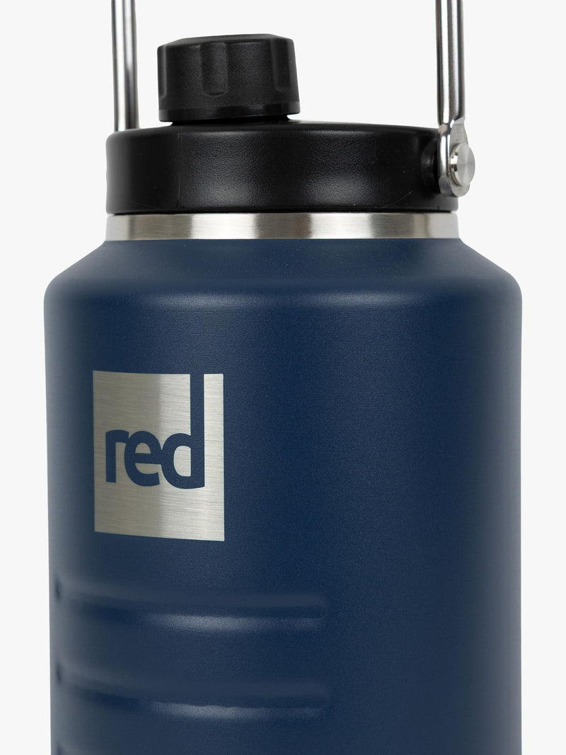 Red 2L insulated canteen bottle in blue, UK version