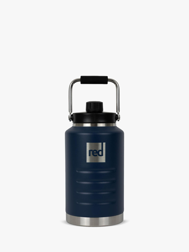 Red 2L insulated canteen bottle in blue, UK version