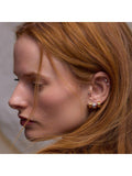 Dinny Hall sterling silver huggie hoop earrings, imported from the UK