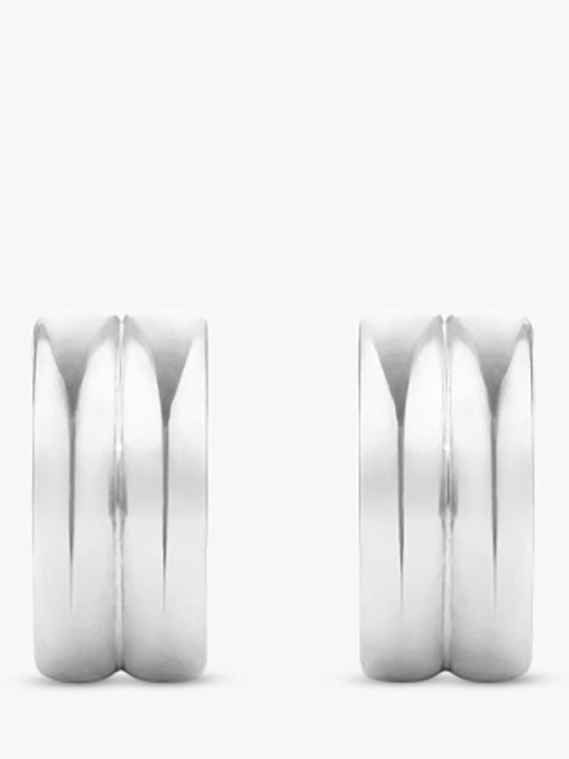 Dinny Hall sterling silver huggie hoop earrings, imported from the UK