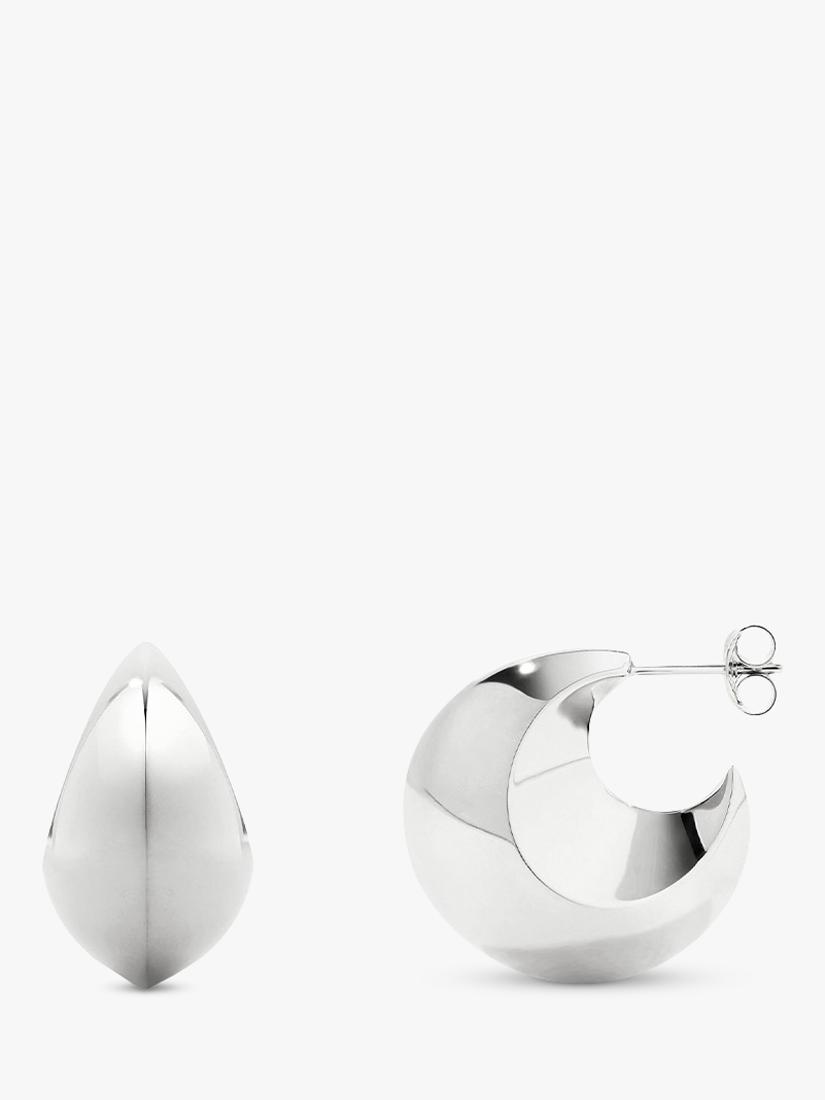 Dinny Hall puffy hoop earrings sterling silver, imported from the UK