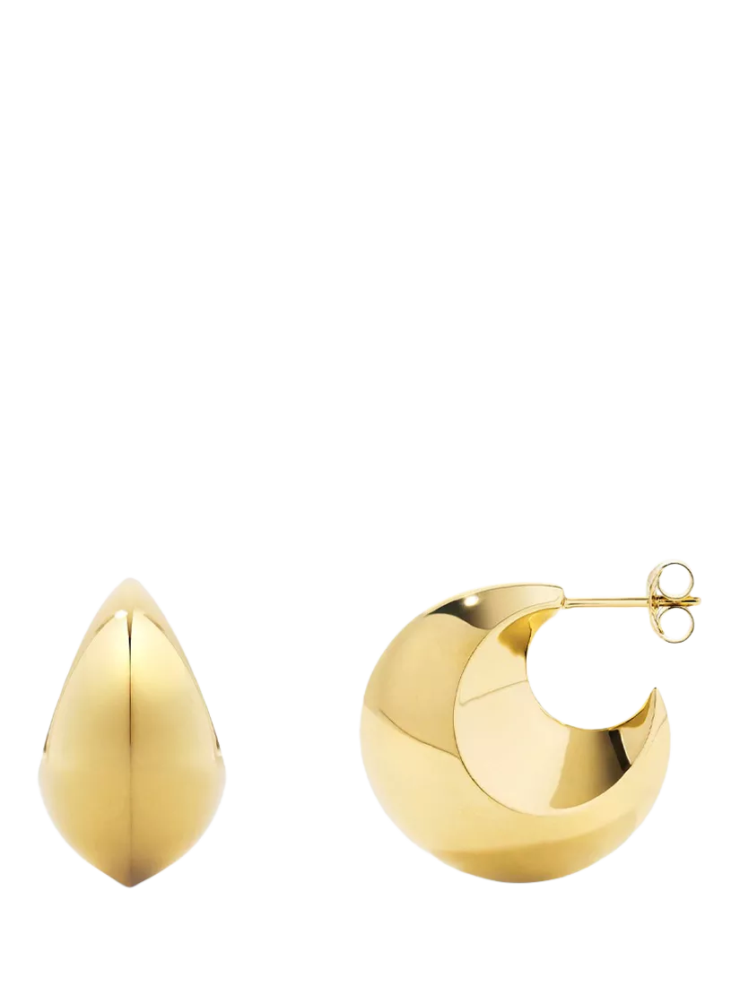 Dinny Hall puffy hoop earrings sterling silver, imported from the UK
