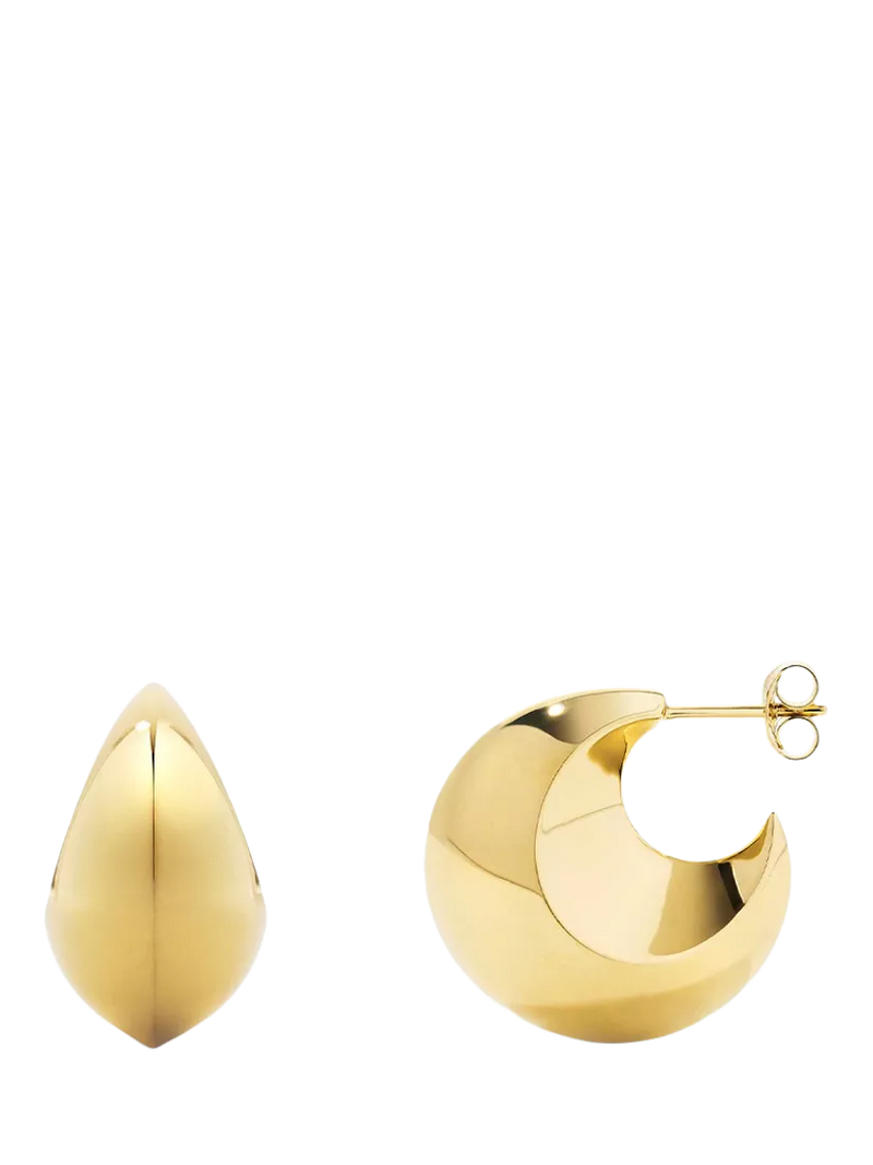 Dinny Hall puffy hoop earrings sterling silver, imported from the UK