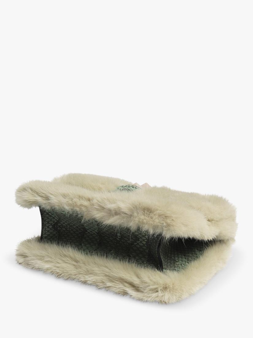 Valentino faux fur rockstud crossbody bag (British brand)