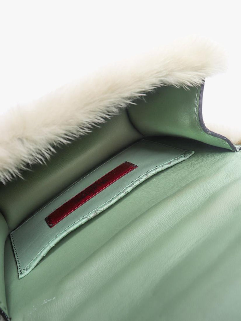 Valentino faux fur rockstud crossbody bag (British brand)
