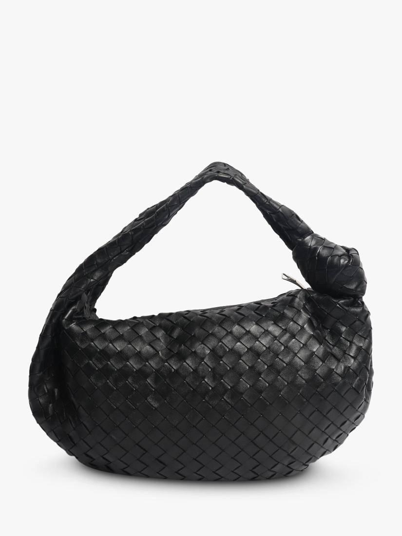 Bottega Veneta black classic Intrecciato lambskin grab bag (British brand)