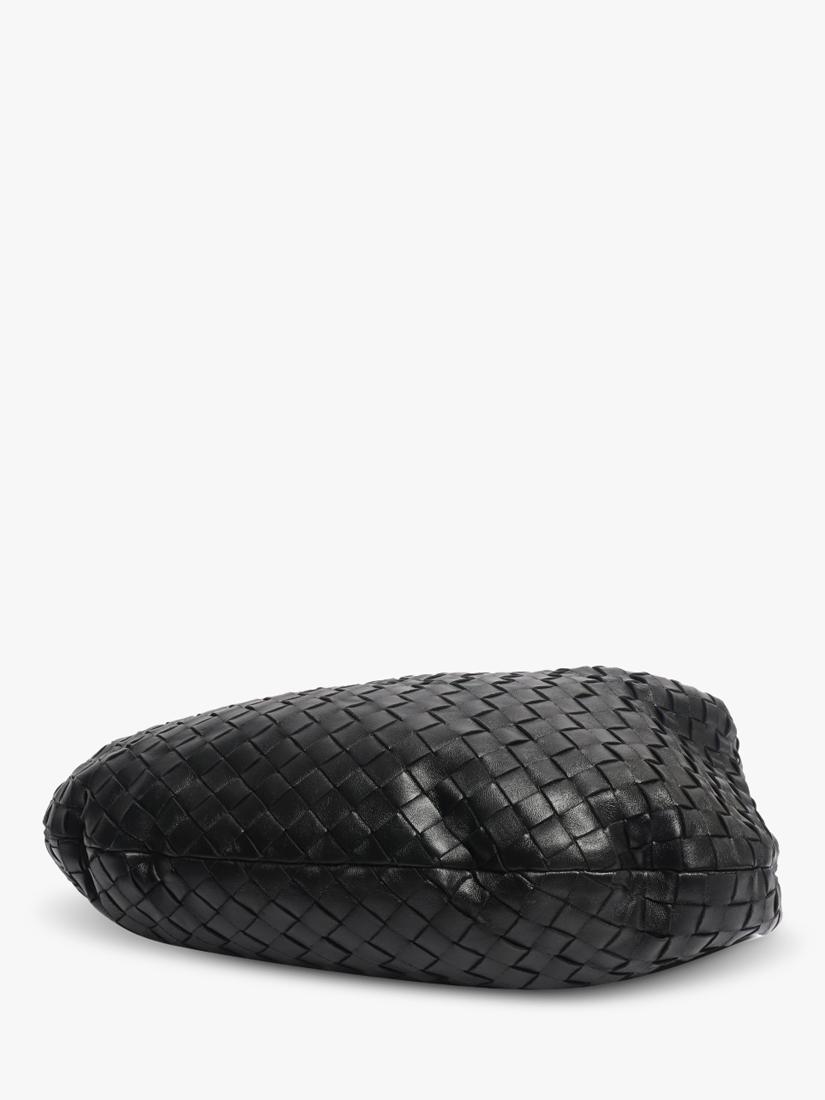 Bottega Veneta black classic Intrecciato lambskin grab bag (British brand)