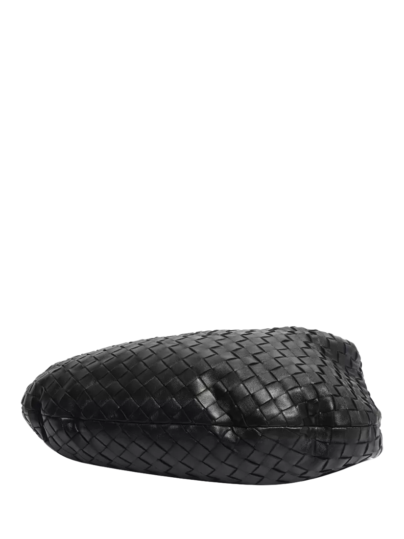 Bottega Veneta black classic Intrecciato lambskin grab bag (British brand)