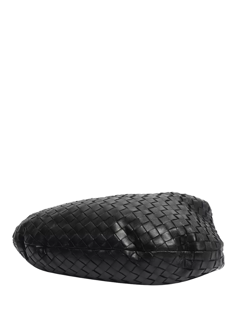 Bottega Veneta black classic Intrecciato lambskin grab bag (British brand)