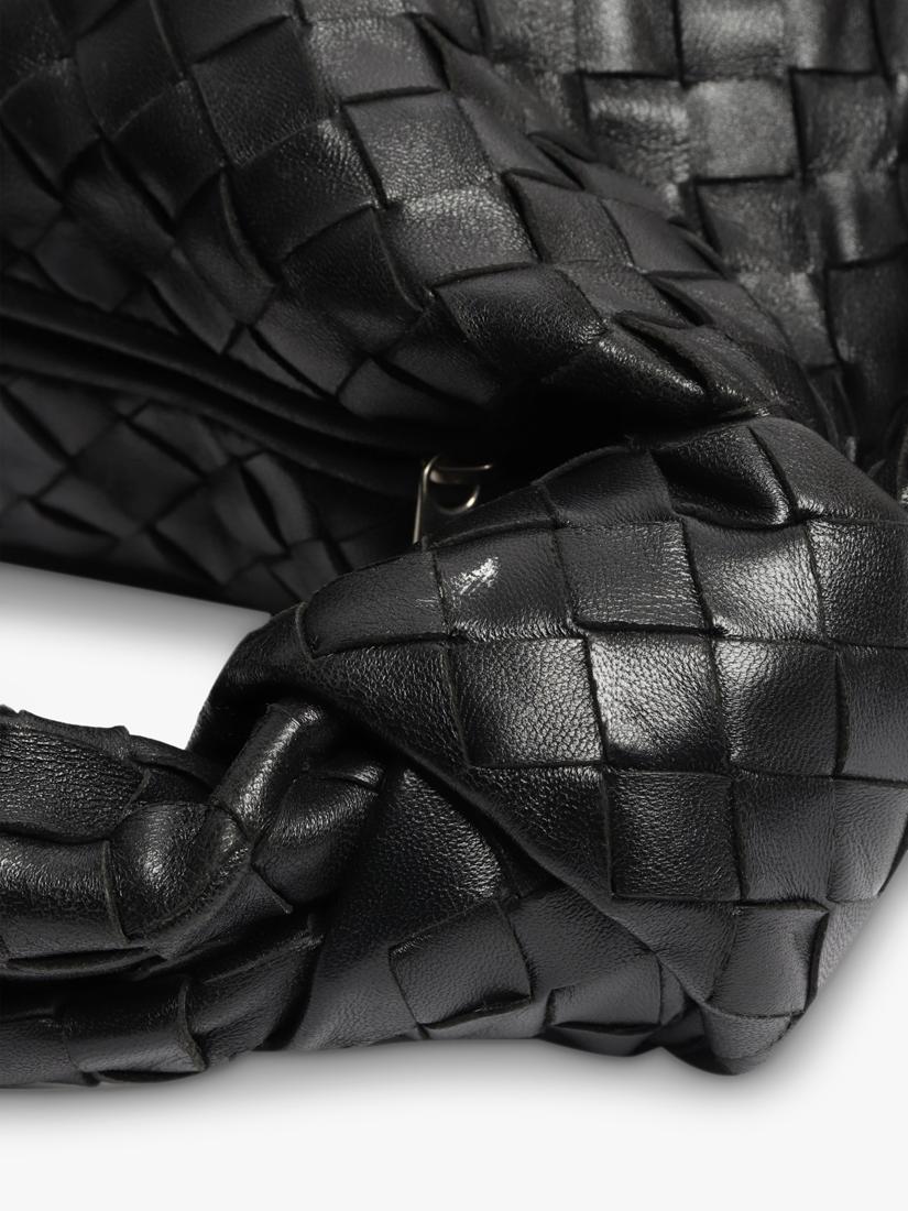 Bottega Veneta black classic Intrecciato lambskin grab bag (British brand)