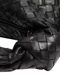 Bottega Veneta black classic Intrecciato lambskin grab bag (British brand)