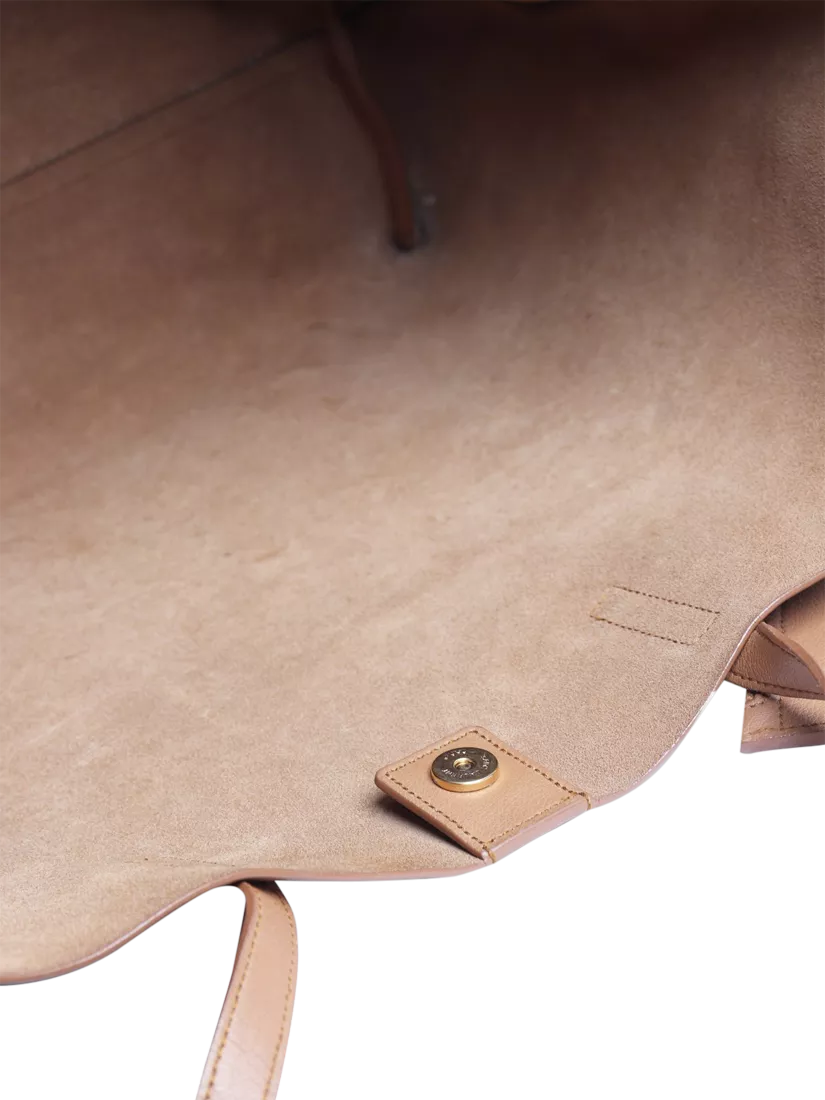 Pre-loved Saint Laurent brown fringed leather tote bag - British product