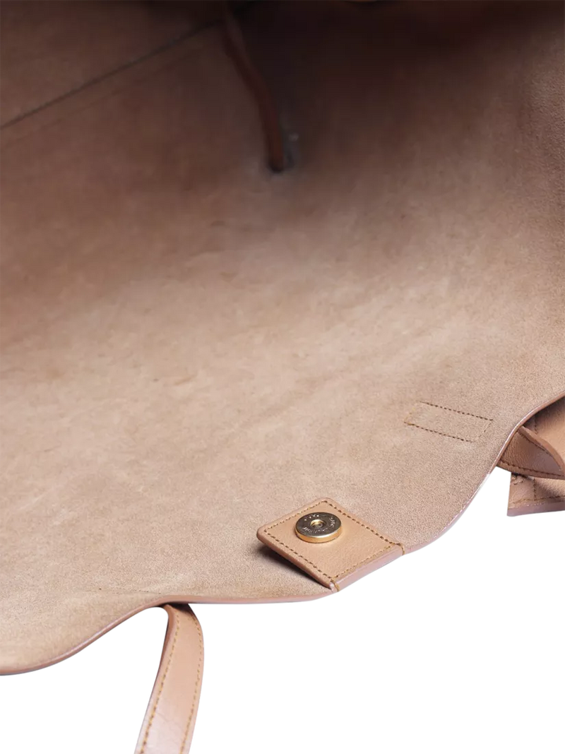 Pre-loved Saint Laurent brown fringed leather tote bag - British product