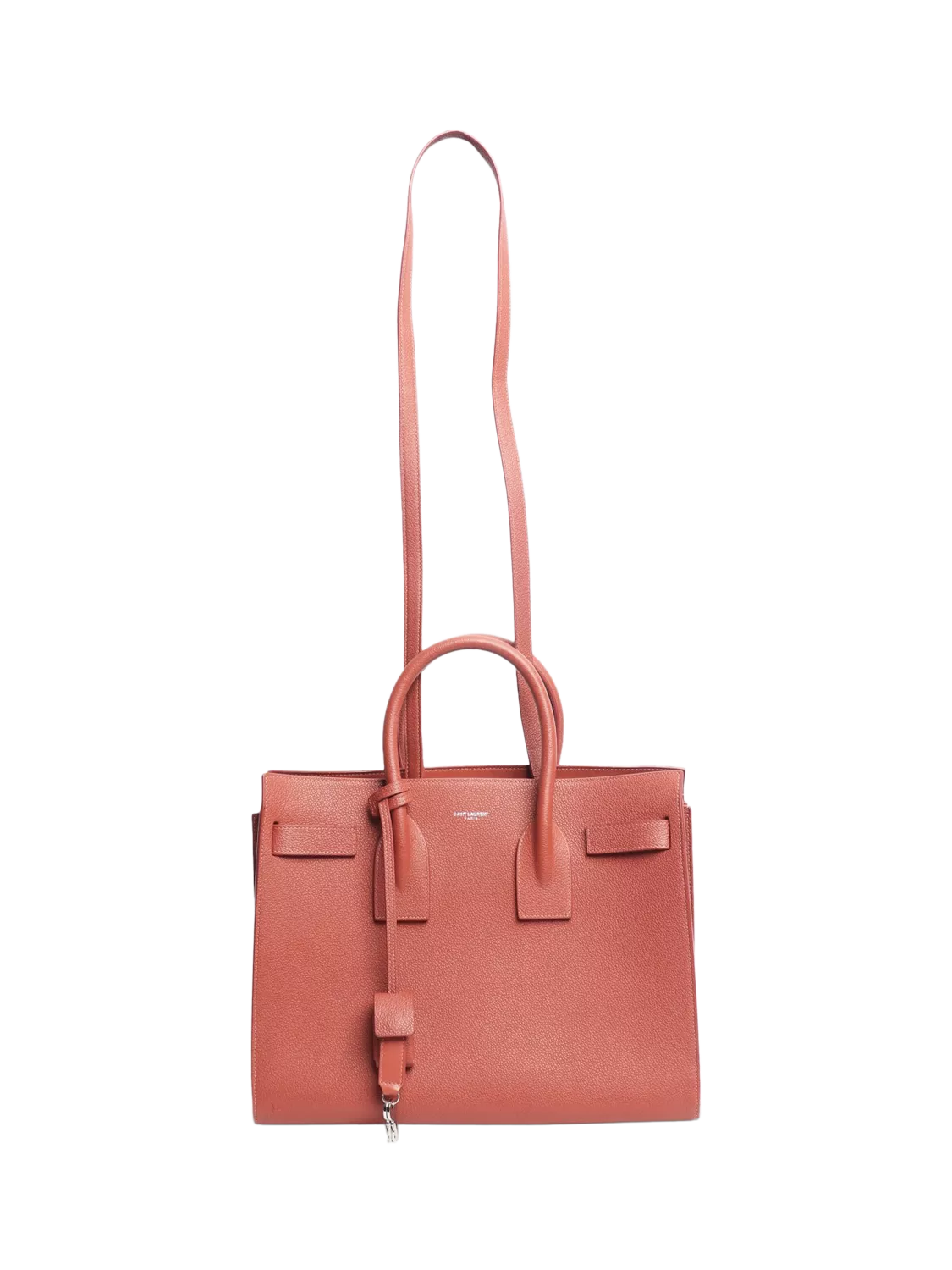 SAINT LAURENT pre-loved pink Sac De Jour leather tote, imported from the UK