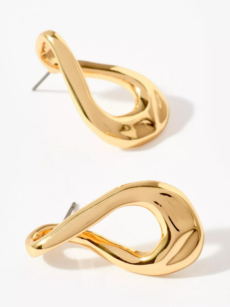 Mint Velvet gold wave earrings, UK version