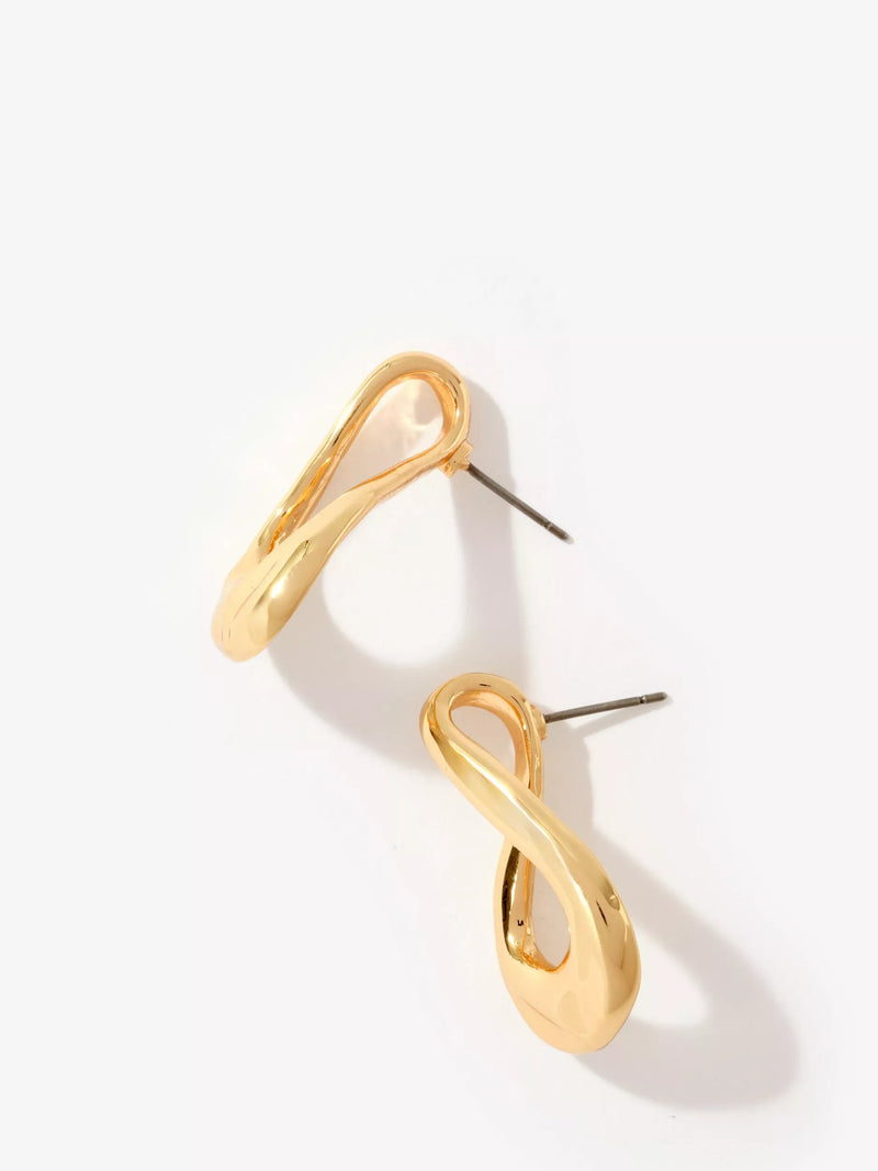 Mint Velvet gold wave earrings, UK version
