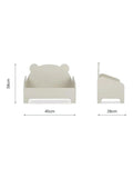 CuddleCo bear book storage in white, imported from the UK