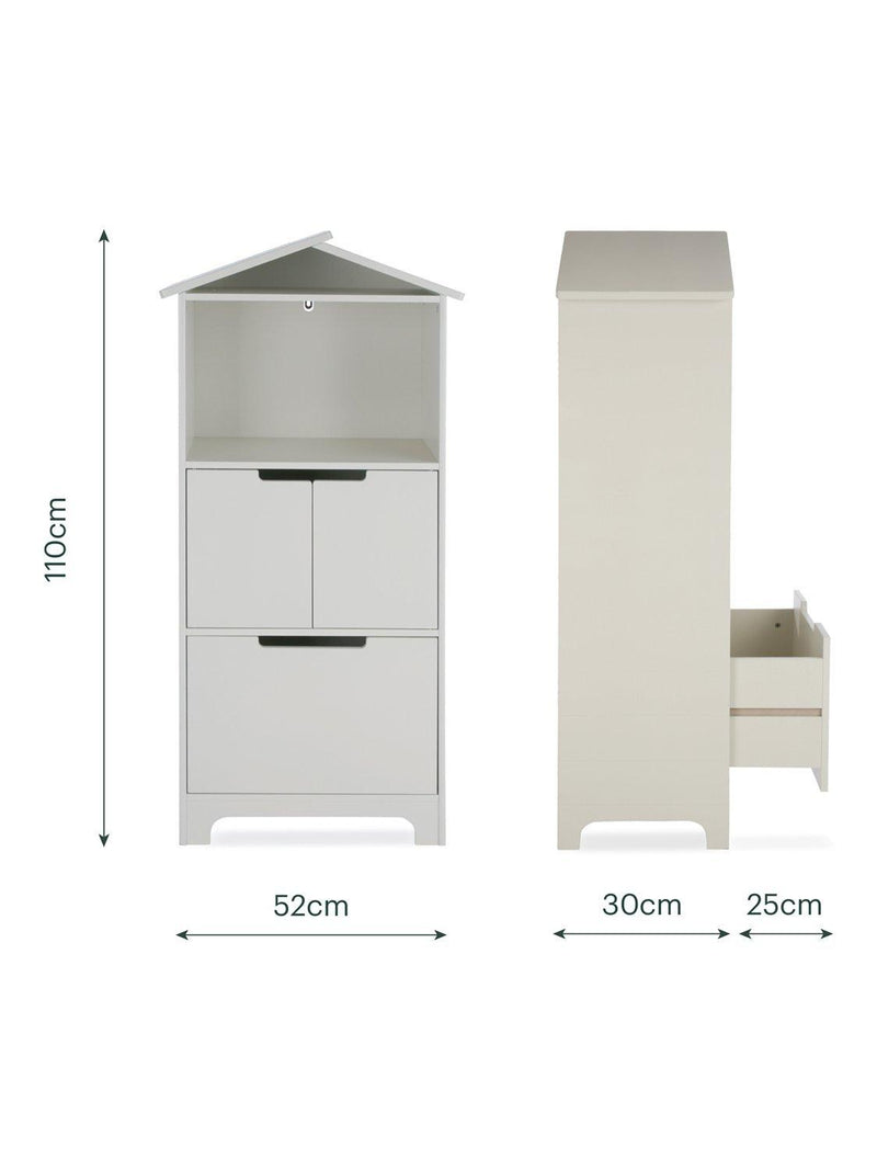 CuddleCo Play House Storage Unit in white, imported from the UK