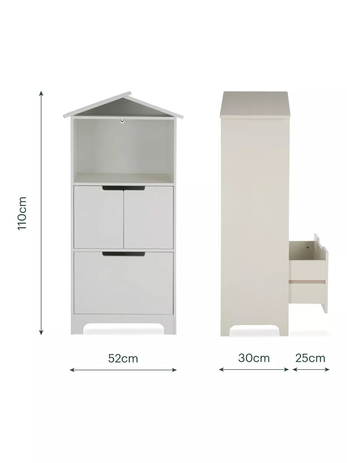 CuddleCo Play House Storage Unit in white, imported from the UK