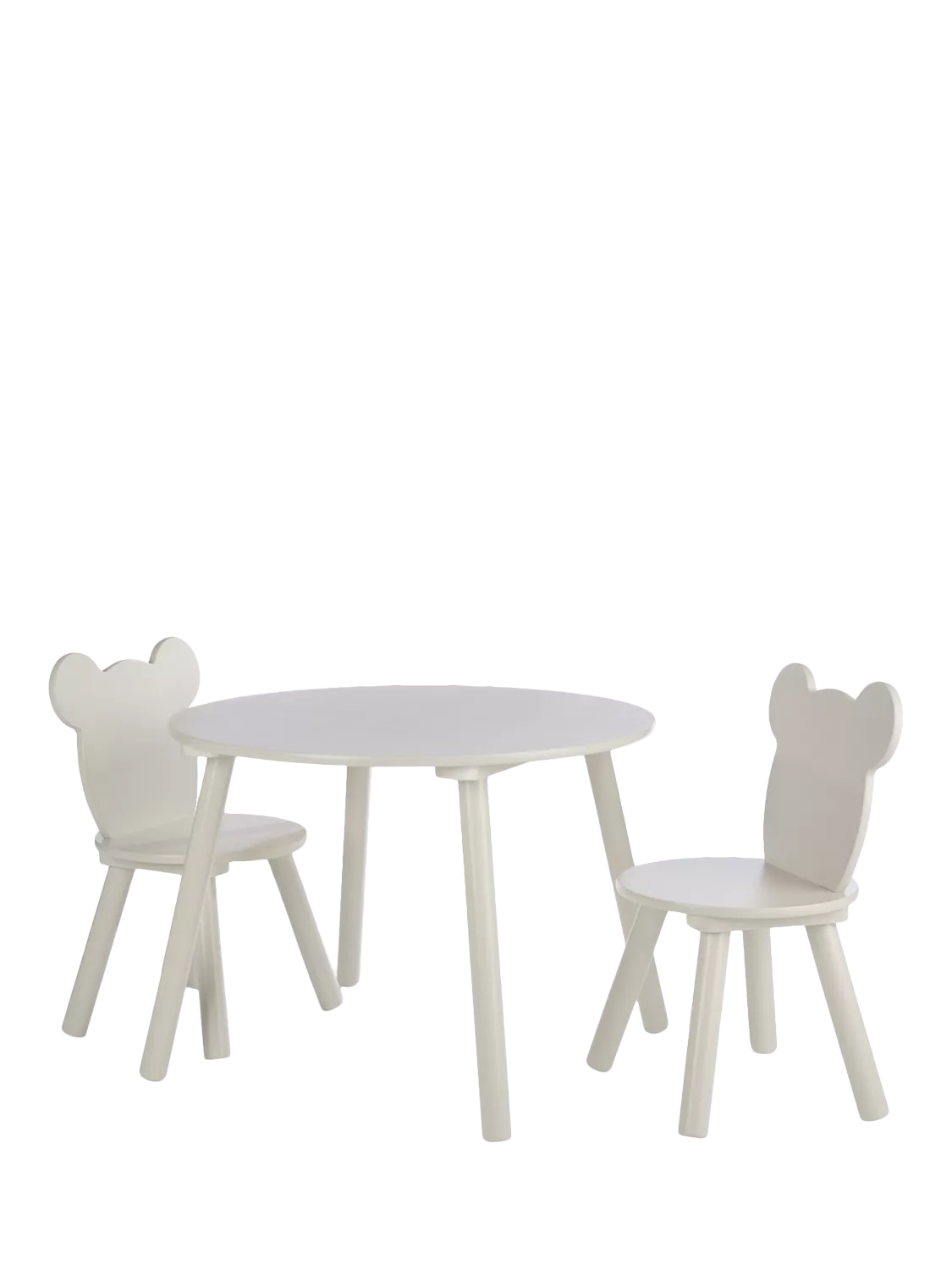 CuddleCo white kids table and chairs set, imported from the UK