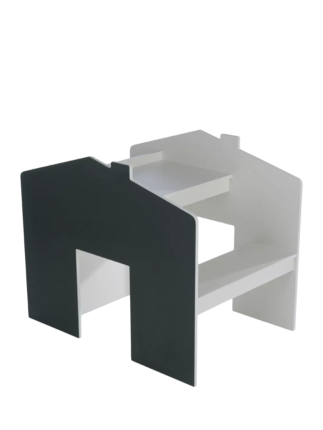 CuddleCo white playhouse desk with bench for kids (British brand)
