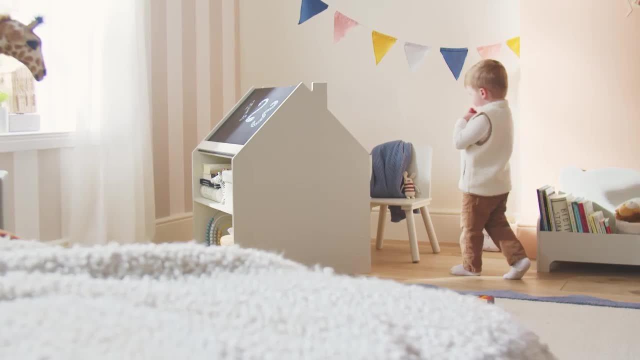CuddleCo white playhouse desk with bench for kids (British brand)