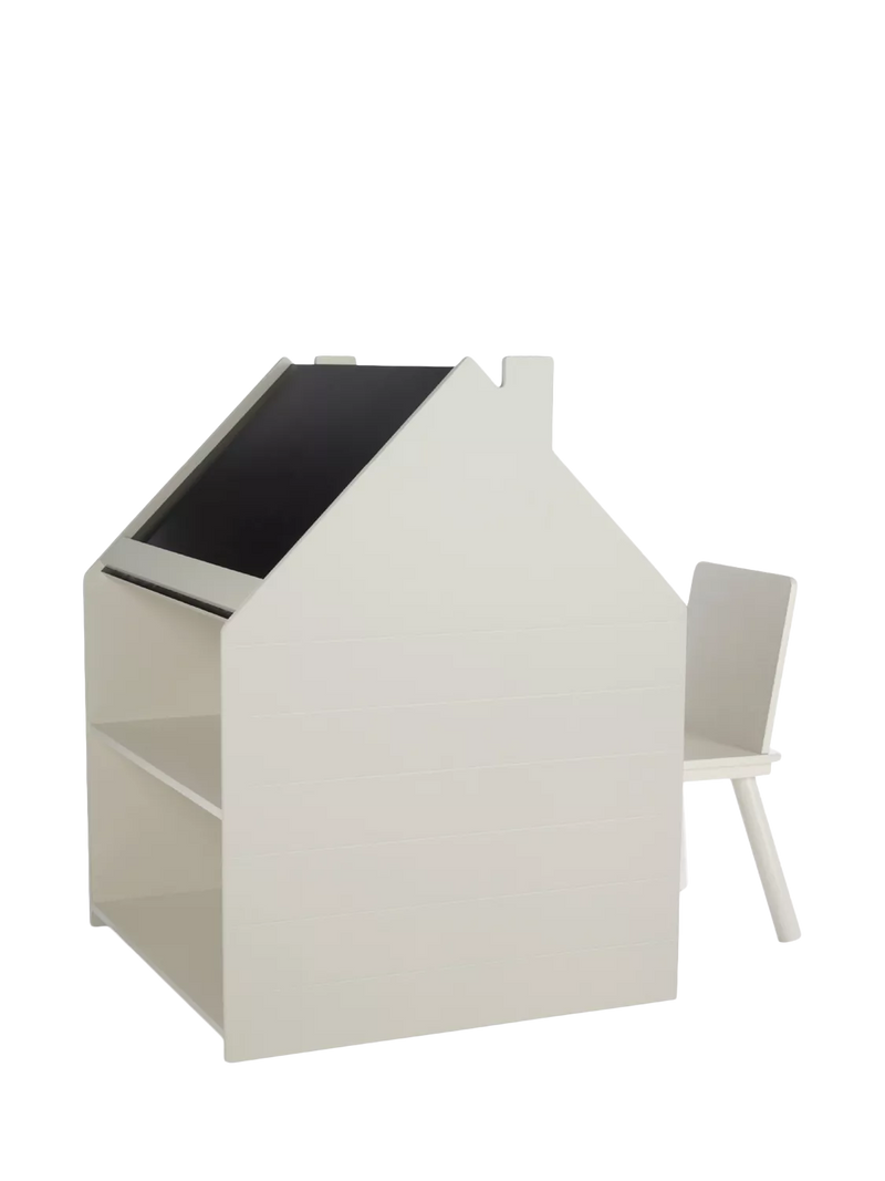 CuddleCo Play House activity desk and chair in white - British product