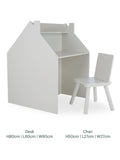 CuddleCo Play House activity desk and chair in white - British product