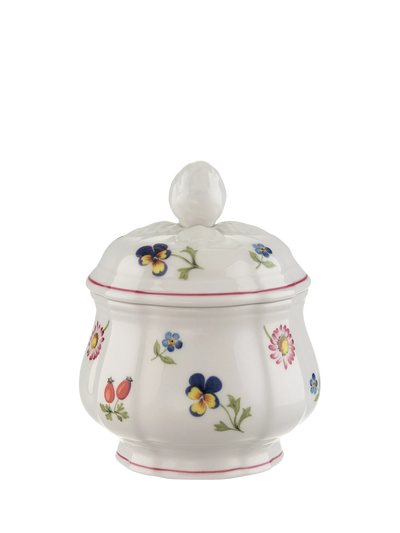 John Lewis Villeroy & Boch Petite Fleur Porcelain Sugar Pot & Lid, Multi- Buy online at McGrocer
