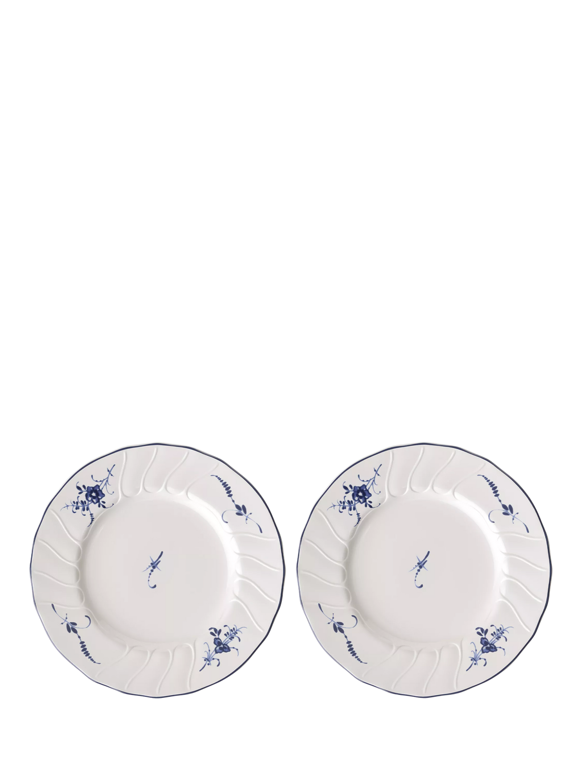 Villeroy & Boch blue white bread plates 18cm, imported from the UK