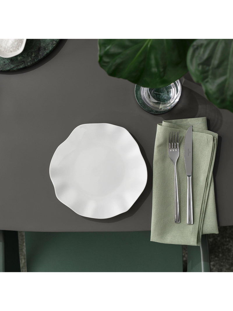 Villeroy & Boch Pura bone porcelain salad plate set of 2, imported from the UK