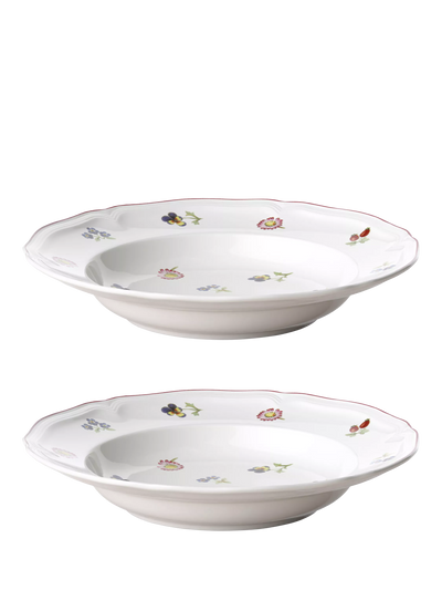 John Lewis Villeroy & Boch Petite Fleur Porcelain Pasta Bowl Set of 2 25cm- Buy online at McGrocer