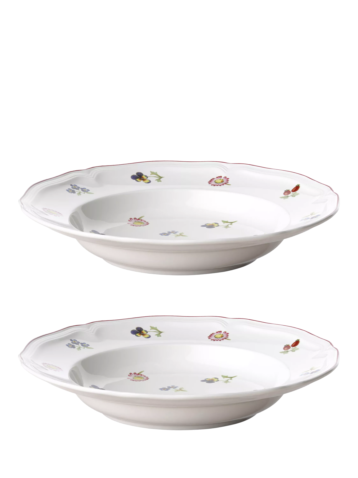 Villeroy & Boch Petite Fleur pasta bowls 25cm set of 2, imported from the UK